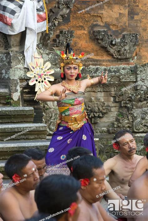 Balinese Kecak Dance Performance Ubud Bali Indonesia Asia Stock