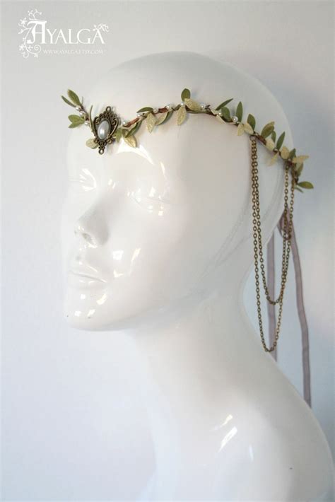 Woodland Elf Tiara Elven Headpiece Fairy Crown Woodland Etsy