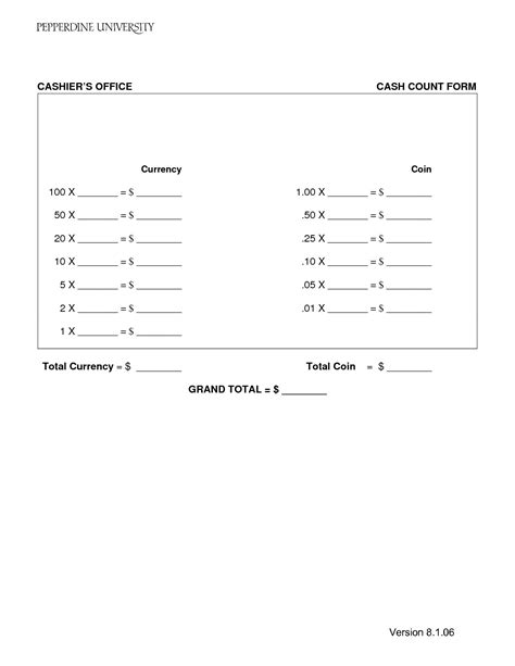 Daily Cash Count Sheet Template Nabatem My Xxx Hot Girl