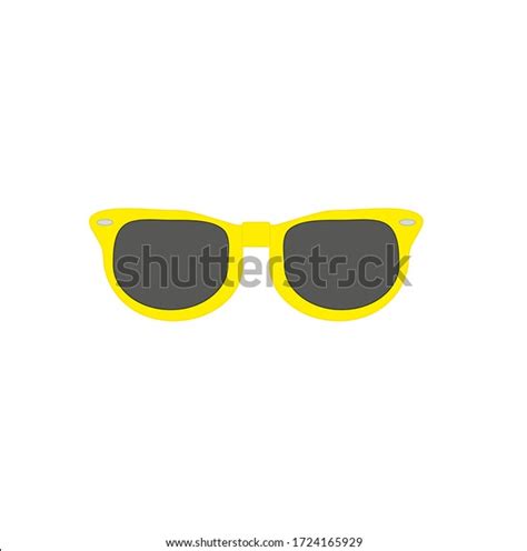 80s Sunglasses On White Background Vector