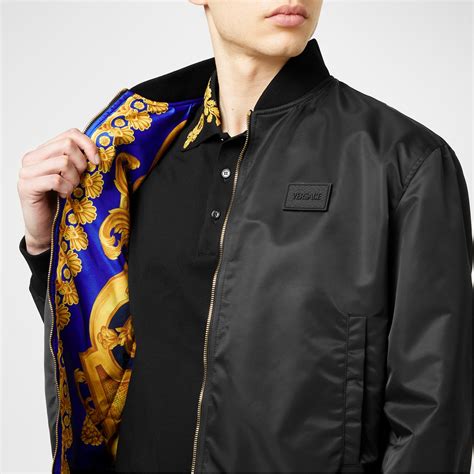 Versace Reversible Barocco 660 Bomber Jacket Men Blue 5u670