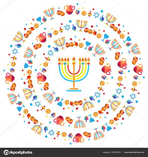 Israel Jewish Holiday Hanukkah Greeting Card Traditional Chanukah
