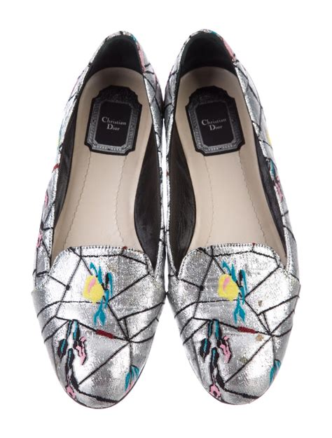 Christian Dior Printed Ballet Flats Shoes Chr169444 The Realreal