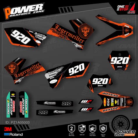 Powerzone Custom Team Graphics Backgrounds Decals 3m Stickers Kit For