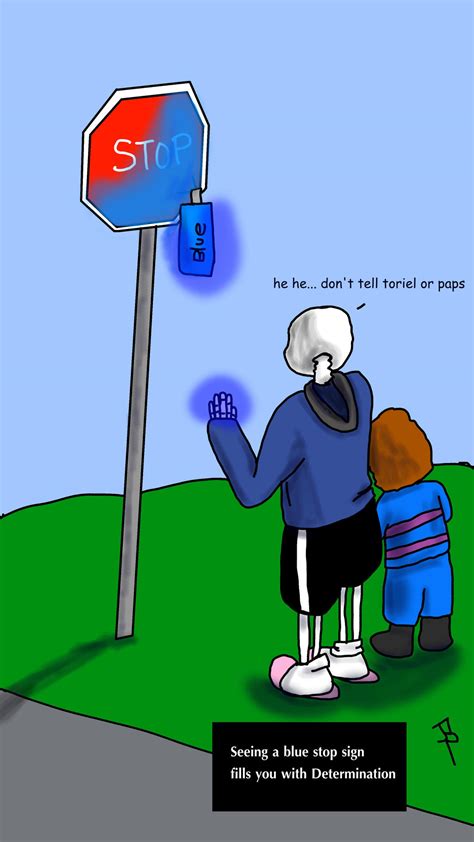 Blue Stop Sign By Arerona On Deviantart