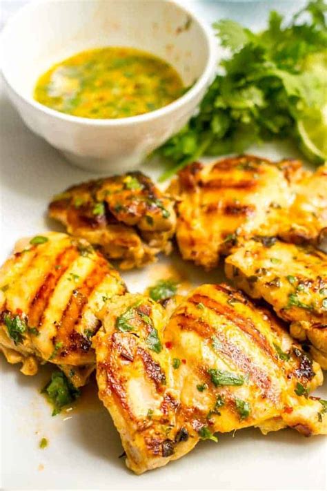 When chicken is ready, soak your wooden skewers in water for at least a half an hour (so they don't burn on the grill). Coconut lime grilled chicken marinade - Family Food on the ...