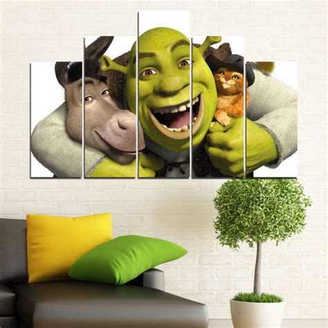 Canvas Print Shrek And Friends 5 Pieces №0682