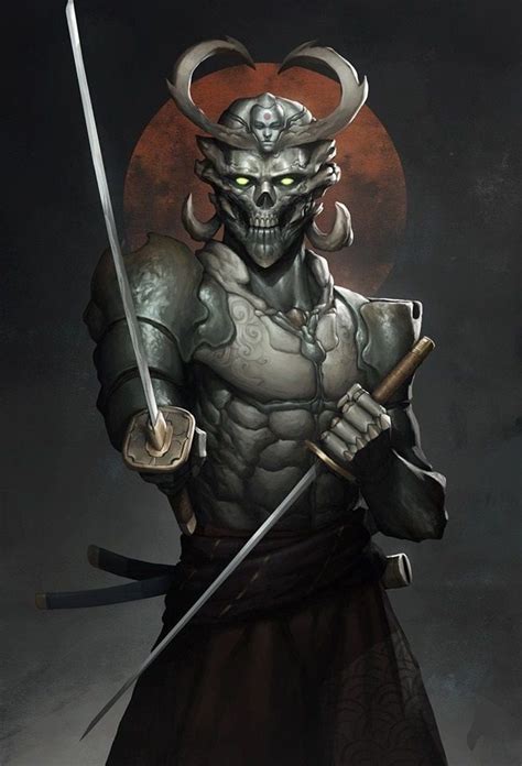 Mogwai Wearing Samurai Plate Chinese Mythology Fantasy Samurai
