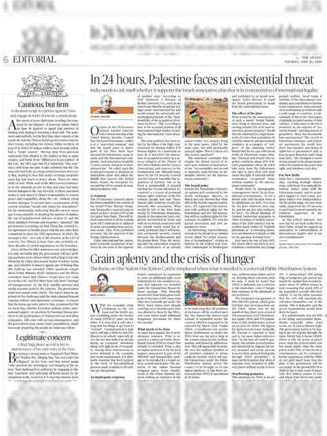 Pdf The Hindu Editorial Newspaper 30 June 2020 Pdf Download Instapdf