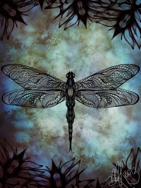 Designer Dragonfly Digital Art By Michelle Kennedy Fine Art America