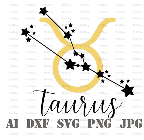 TAURUS Svg Zodiac Constellations Svg Astrology Sign Svgzodiac Etsy