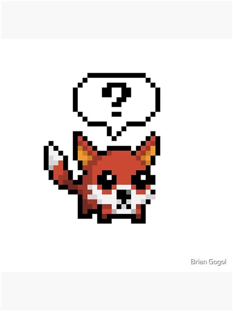 Cute Fox Pixel Art Poster For Sale By Pixelkraft Redbubble