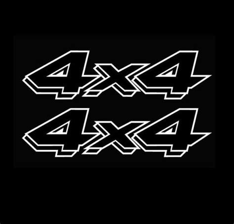 4x4 Bedside Pair A13 Vinyl Decal Stickers