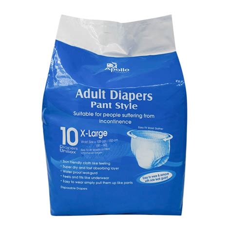 Apollo Pharmacy Adult Diapers Pant Style Xl 10 Count Price Uses Side