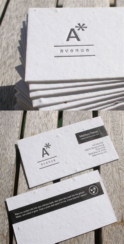 Get seed personalized business cards or make your own from scratch! Seed Paper Business Cards| CardObserver