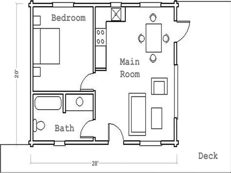 One Bedroom Guest House Floor Plan Quotes House Plans 981