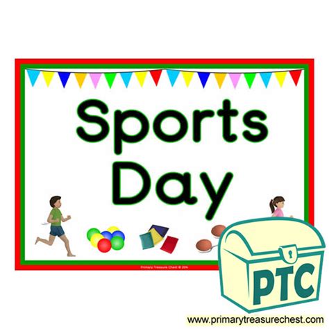 Sports Day Poster Primary Treasure Chest