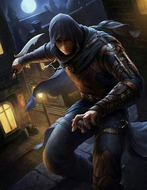 Assassin Male Warrior Character Building Human Rogue Fantasy Male