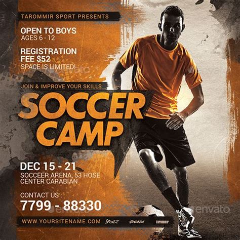 Soccer Camp Flyer Soccer Camp Football Camp Football Ads