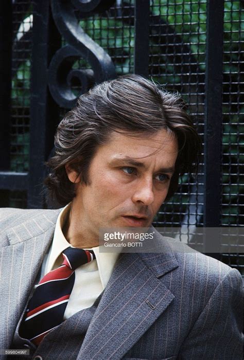 Alain Delon On The Set Of The Movie Le Gang Directed By Jacques Deray