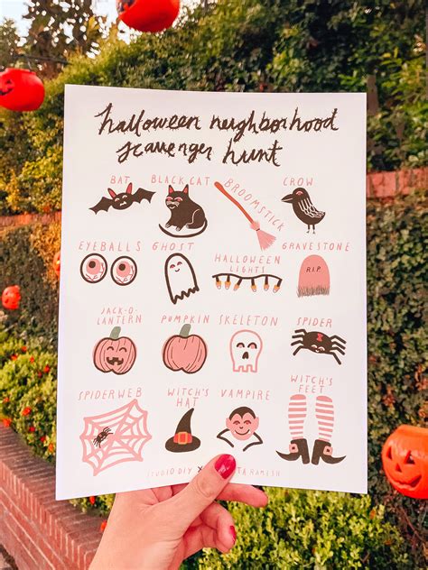 Neighborhood Halloween Scavenger Hunt Free Printable Studio Diy