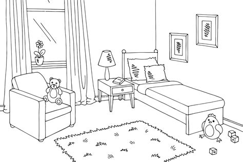 Relax And Unwind With Bedroom Coloring Pages Free Printable