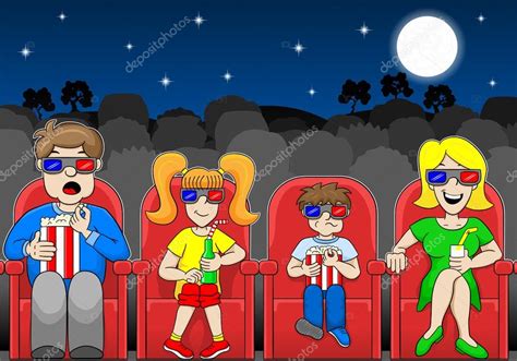 Ilustración de dibujos animados de niños leyendo películas Vector de