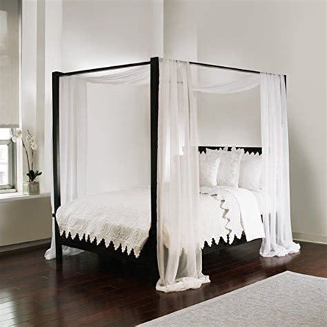 Adding fabric with a subtle pattern to the wall behind your bed adds visual interest, without going overboard. Amazon.com: Royale Home Canopy Scarf Bed, White Sheer ...