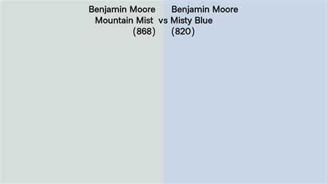 Benjamin Moore Mountain Mist Vs Misty Blue Side By Side Comparison