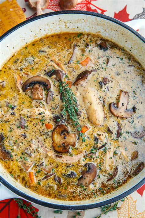 Place chicken thighs in rice mixture and. Creamy Mushroom Chicken and Wild Rice Soup - Closet Cooking