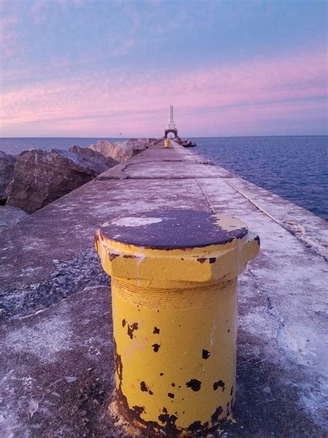 Port Washington Breakwater At Sunrise Port Washington Port Washington