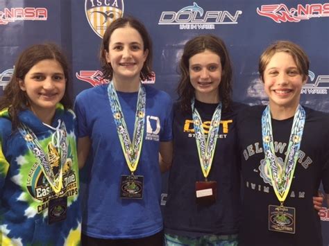 Delaware Swim Team Breaks Nag In Girls 11 12 400 Free Relay At Nasa