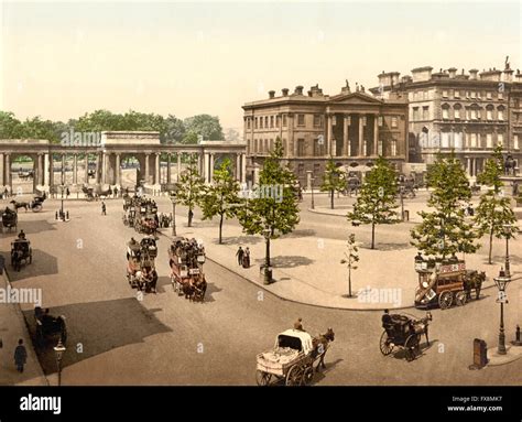 Hyde Park Corner London England Uk Photochrome Print Circa 1900