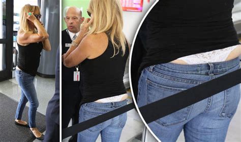 Goldie Hawn Flashes Lacy Thong In Low Slung Jeans As She Jets Out Of La