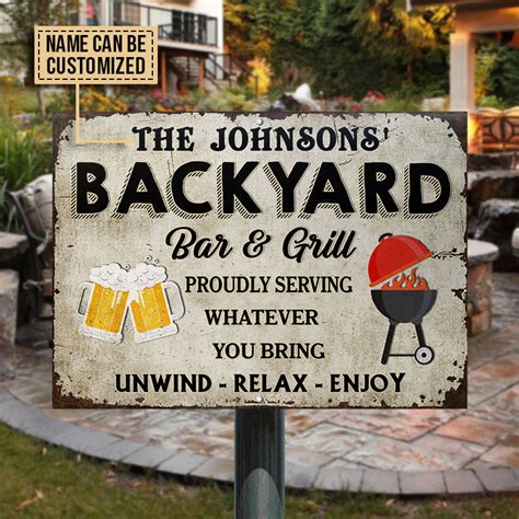 Personalized Backyard Grilling Whatever You Bring Customized Classic M