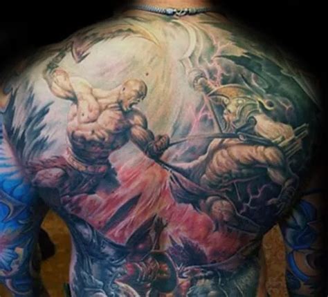 30 Conceptions De Tatouage De Kratos Pour Les Hommes God Of War Ink Ideas