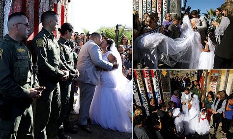 Binational Couple Get Married At The Border Of The Us And Mexico