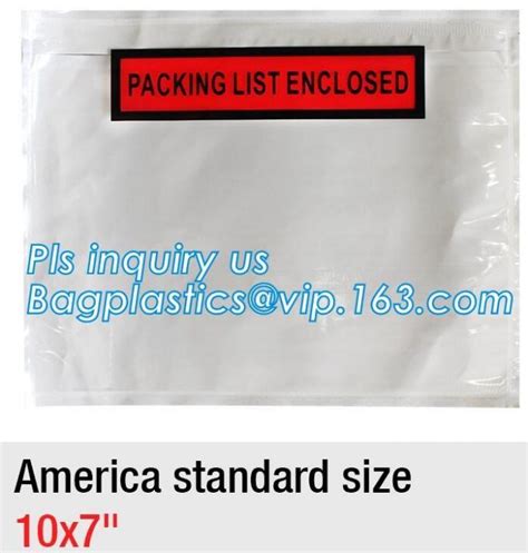 Clear Adhesive Back Packing List Shipping Label Envelope Pouches