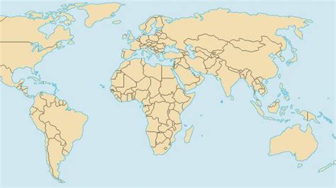 World Map No Names Zip Code Map