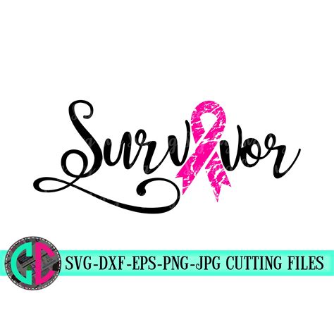 breast cancer svg, Survivor distressed Ribbon, Cancer Survivor svg, Pink svg, Breast Cancer ...