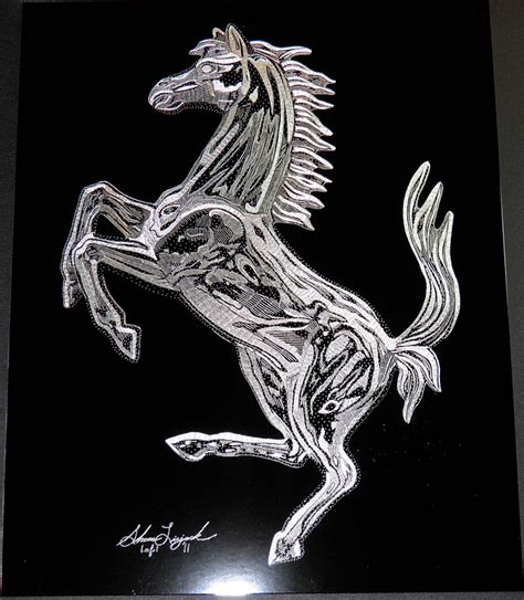 Exotic Engravings Ferrari Prancing Horse