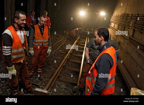 Train Tunnel Construction Workers Hi Res Stock Photography And Images