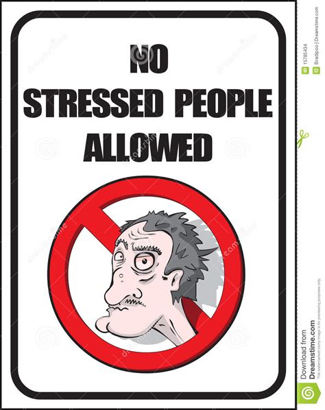 No Stressed People Allowed Stock Illustration Illustration Of Print