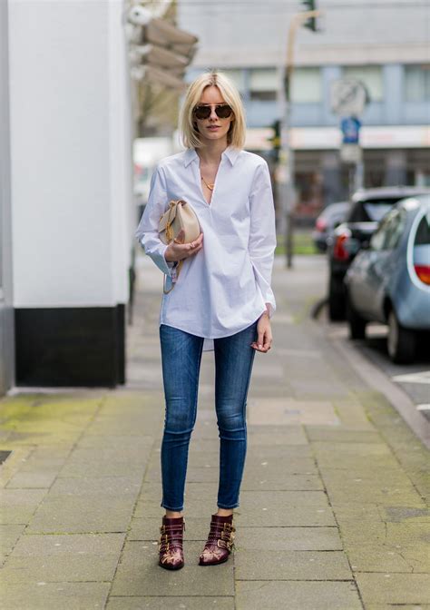 Perfect Basics Blue Jeans White Shirt