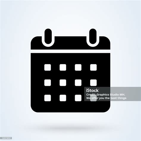 Calendario E Simbolo Di Dati Vector Semplice Illustrazione Di Design
