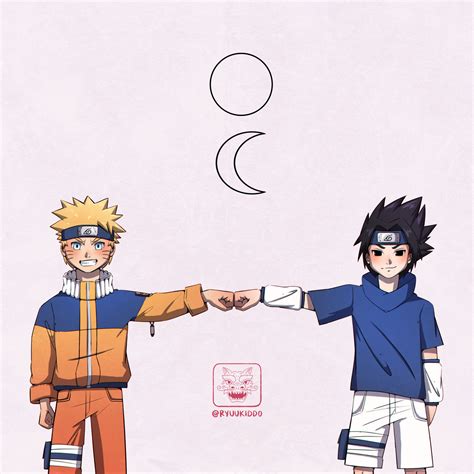 Naruto And Sasuke Sun And Moon By Ryuukiddo On Deviantart