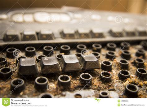 Dirty Computer Keyboard Stock Image Image Of Fail Close 46836655