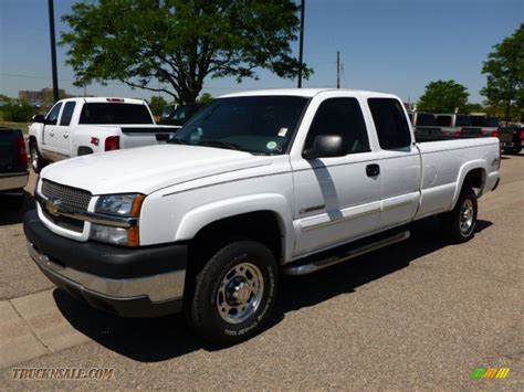 2003 Chevrolet Silverado 2500hd Ls Extended Cab 4x4 In Summit White