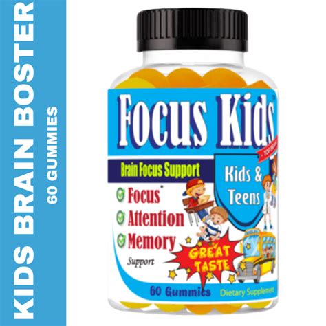 Focus Kids Brain Booster Supplement With Omega 3 6 9 Epadha And Vitamin