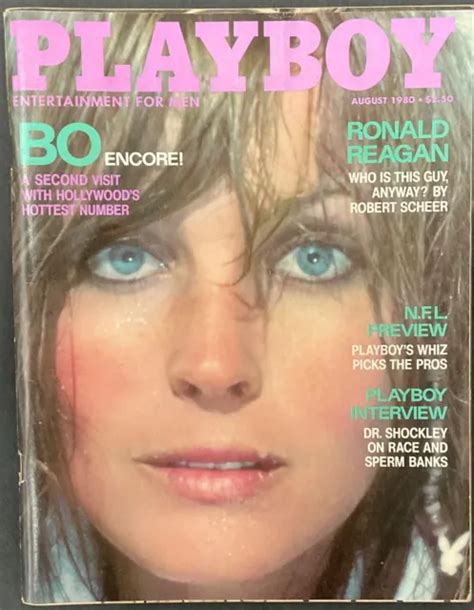 Vtg Playboy Magazine With Centerfold August 1980 Bo Derek Encore Dr